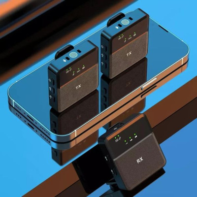 SX9 Dual Mini Wireless Microphone For Type C & 3.5 Interface (1:2)